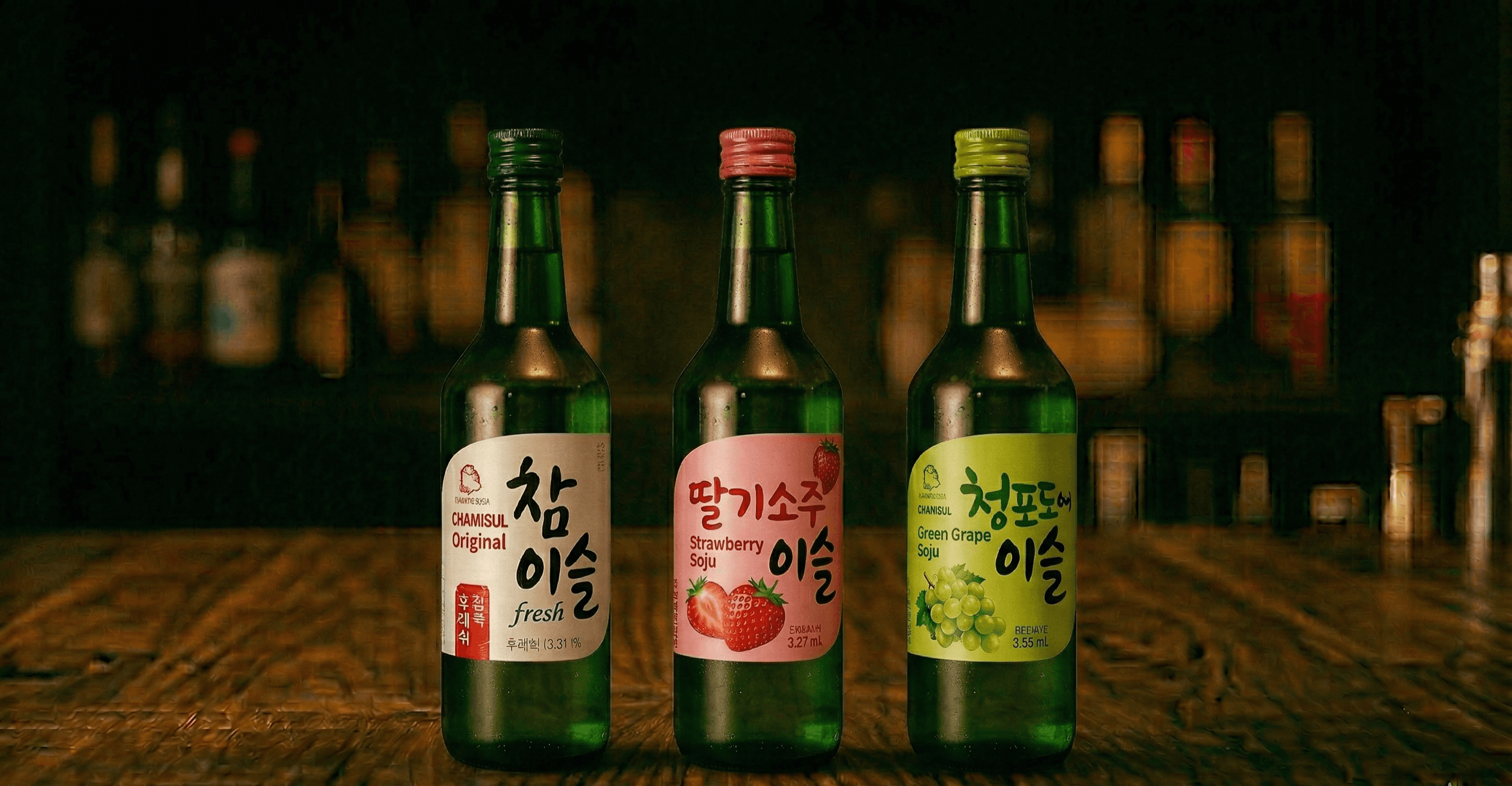 Variety of Soju cocktail