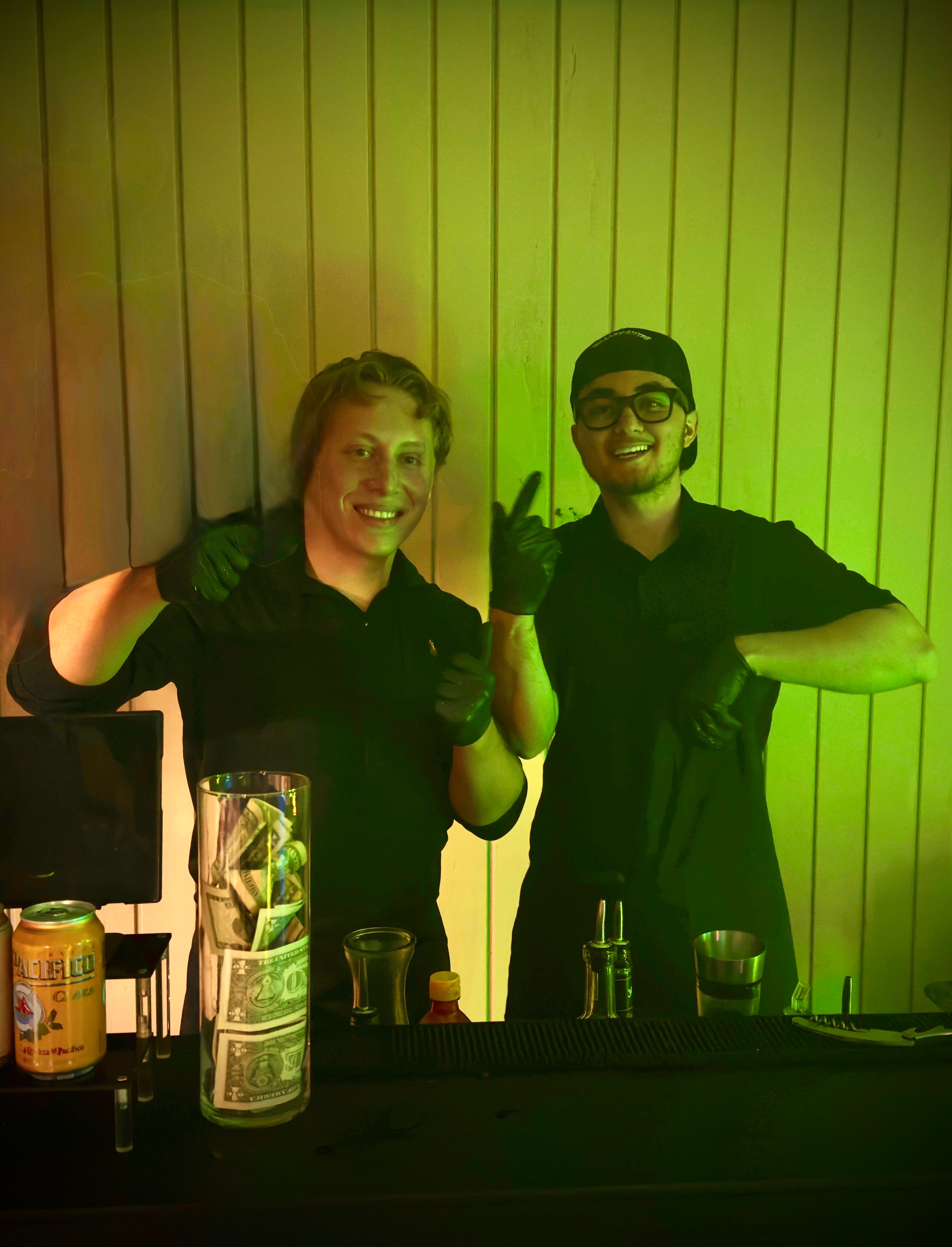 Buzz Hour Bartending founder behind the bar